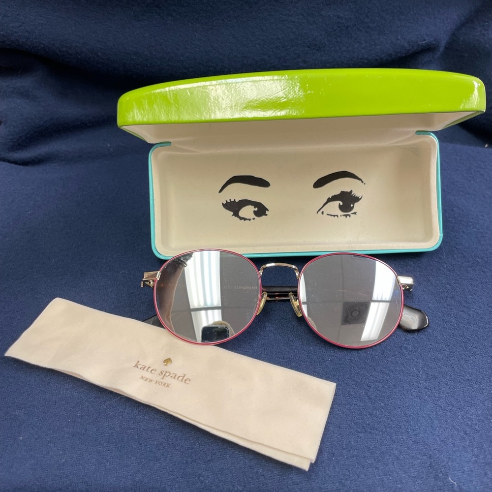 Kate Spade Adelais/S sunglasses. Violet on gold with Havana